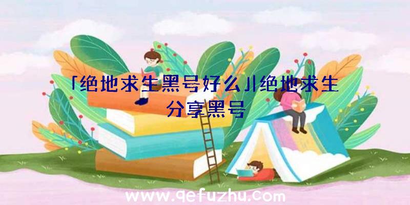 「绝地求生黑号好么」|绝地求生分享黑号